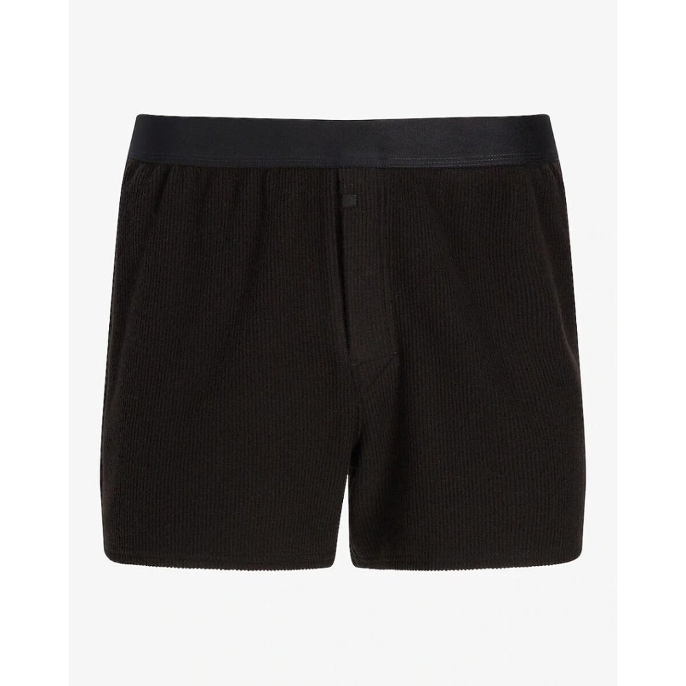 EXPRESS Waffle Knit 4" Supersoft Boxers Pitch Black 58 Comfortable Size Large